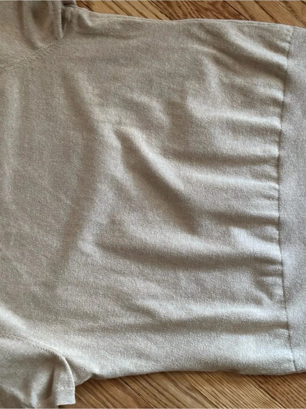 Lands' End Short Sleeve Crewneck Tee in Light Tan